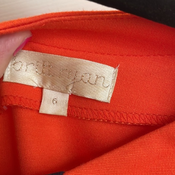 Britt Ryan Orange and Navy Dress - Picture 2 of 3